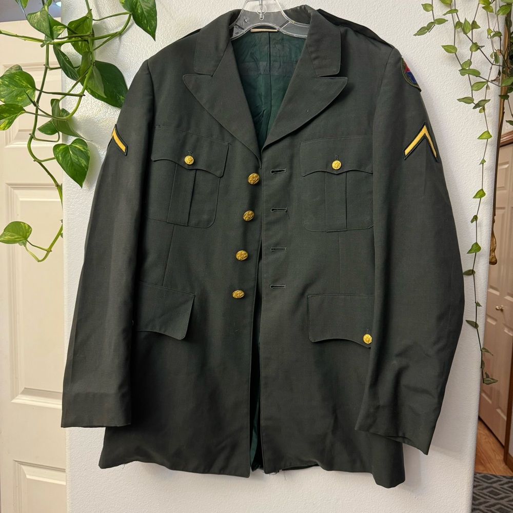 VTG U.S Army 1965 Uniform Wool Serge Coat Jacket
